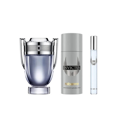 Paco Rabanne Invictus EDT Set 100ML + Mini 10ML + Deo 150ML 2024
