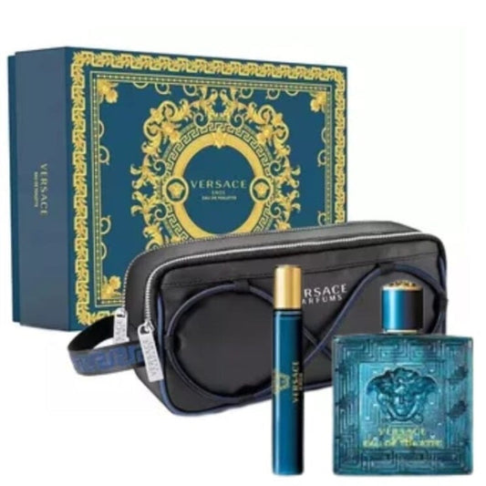 Versace Eros Set EDT 100 ML + 10 ML + Bolso