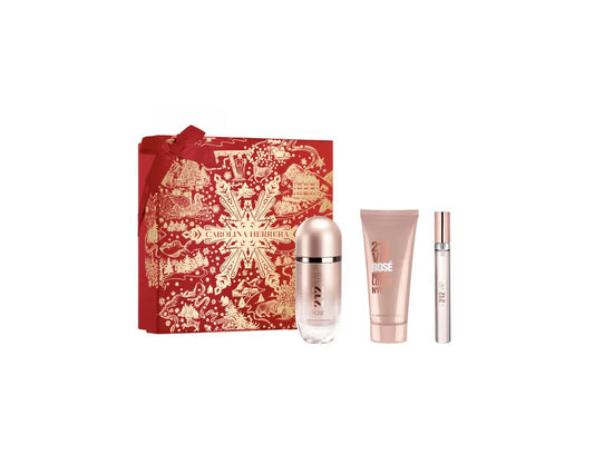 Carolina Herrera Set 212 Vip Rose EDP 80 ML + Body Lotion 100 ML + Mini 10 ML