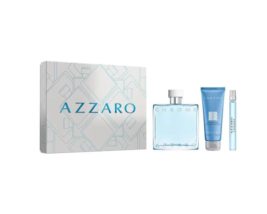 Set Azzaro Chrome EDT 100 ml + 10 ml + Shampoo 75 ml